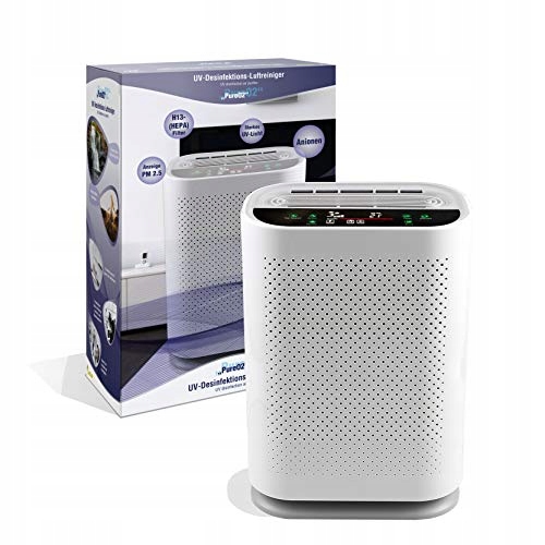 Leicke Pure O² Oczyszczacz powietrza z lampą Uv, filtr H13 Hepa 4w1