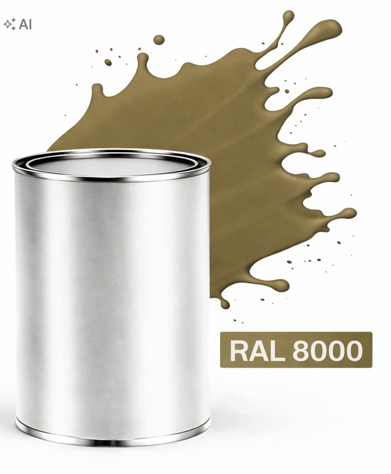 Ral 8000 Alkydová smaltovaná lesklá Barva na kov a ocel 1L