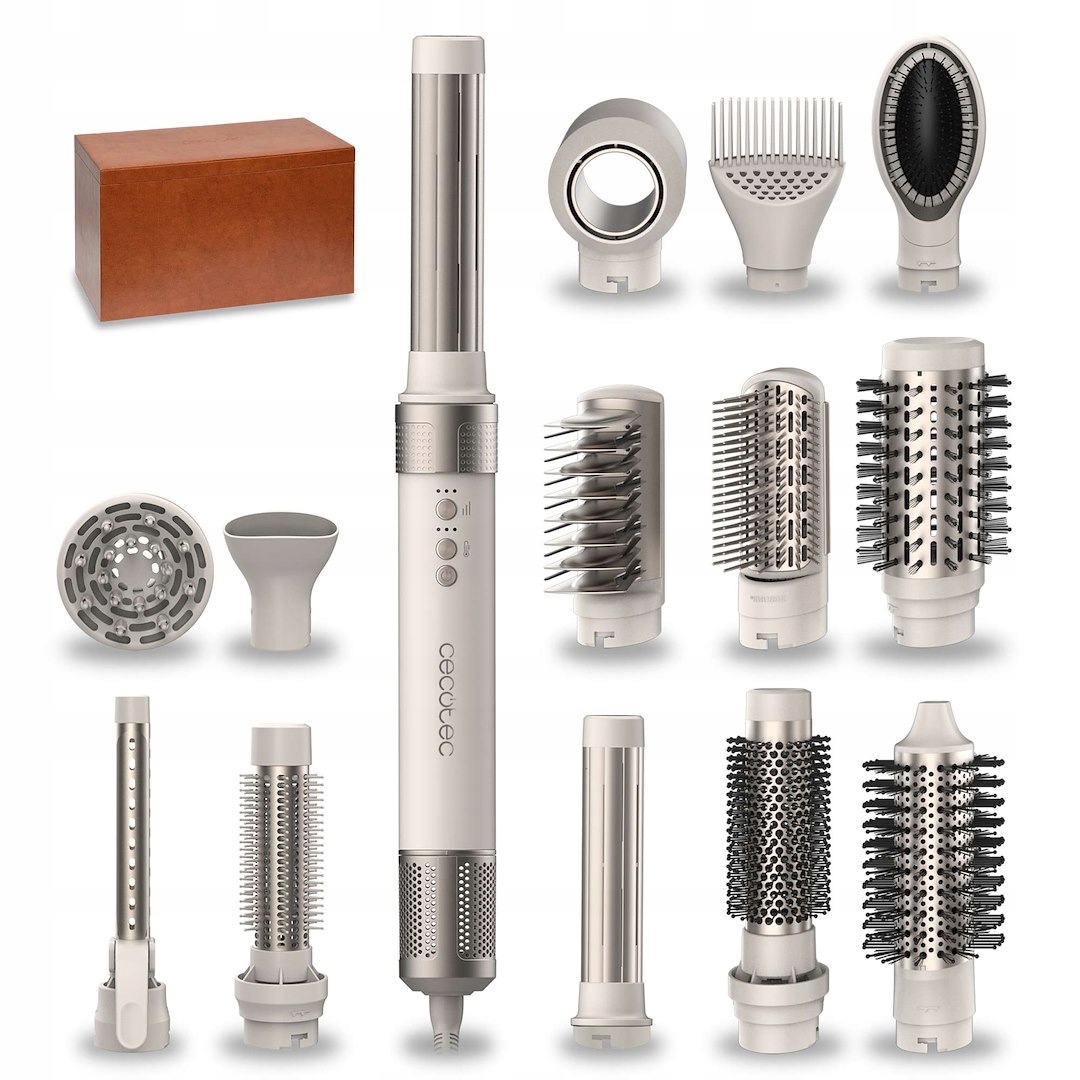 Kulmofén na vlasy Cecotec Bamba CeramicCare 14in1 AirGlam Champagn