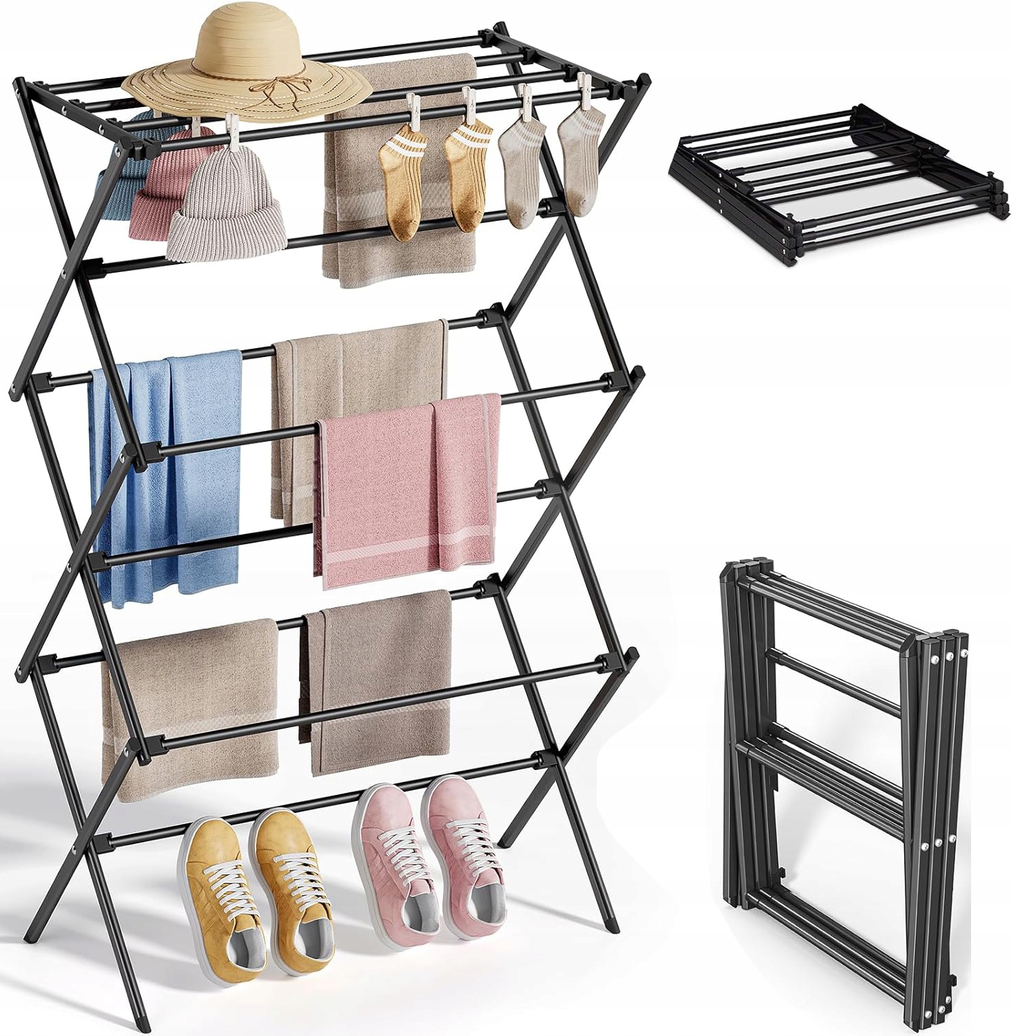 Levně Sušák Na Oblečení 6 Úrovní Věžová Pro Malé Místnosti A Apartmány