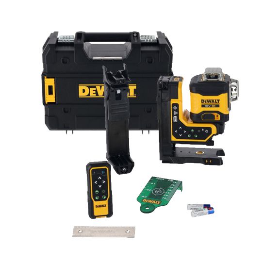 Laser krzyżowy 18V Xr samopoziom. 3x360° zielony (body) DCLE34035B DeWALT
