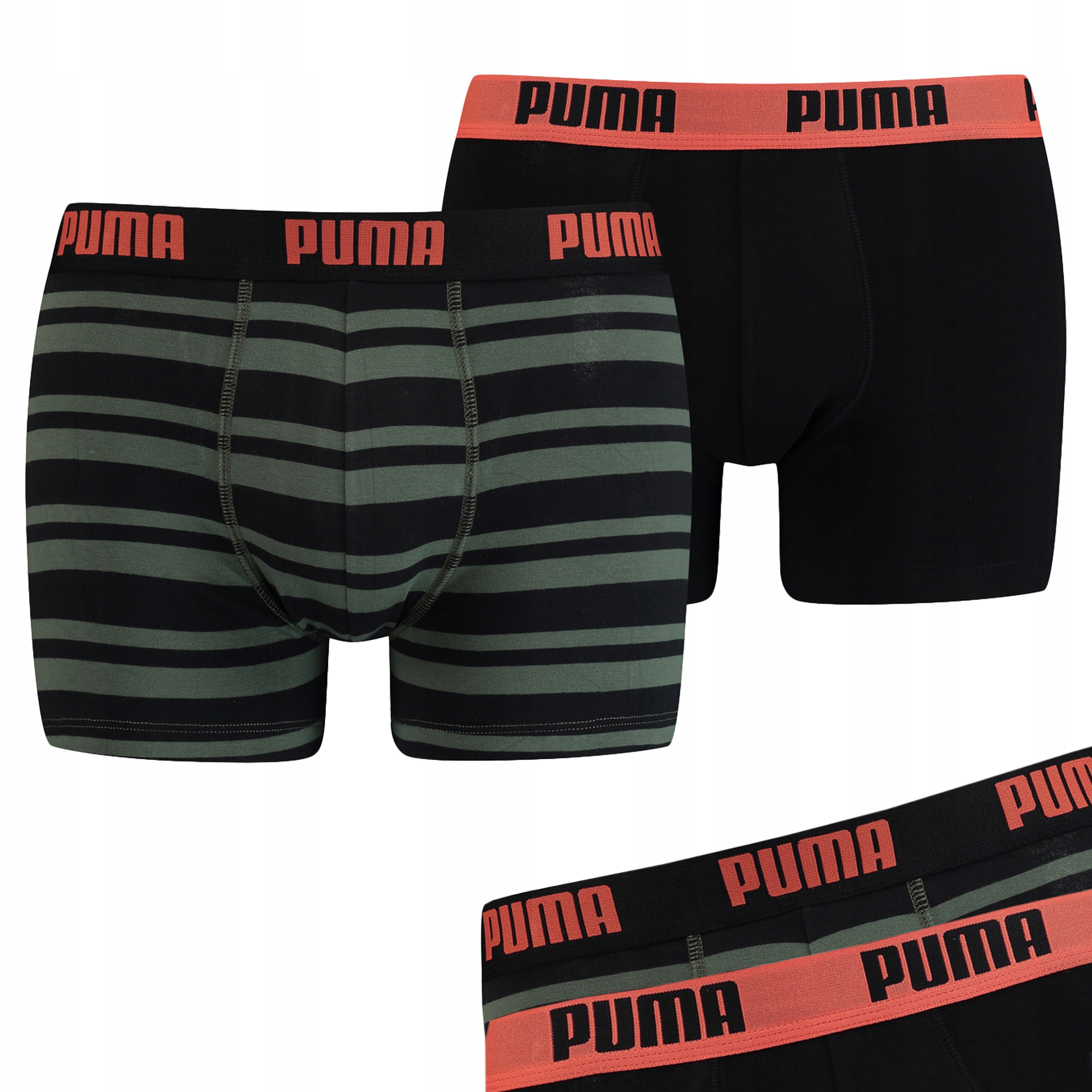 

Puma Bokserki męskie Army Green 40, cotton 2-PAK M