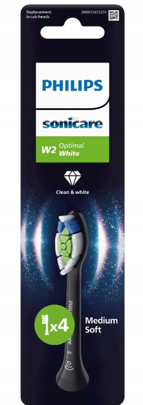 Philips Sonicare W2 Optimal White HX6064/88 Wersja Black 4szt.