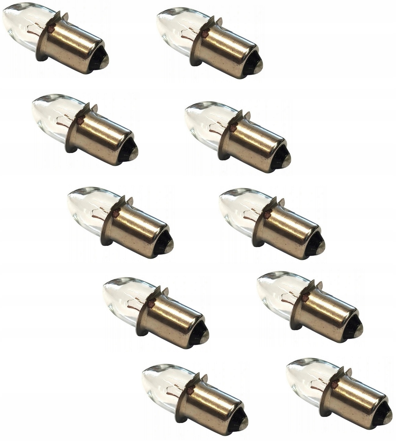 10× ŻARÓWKA PX13.5 2,4V 0,7A DO LATARKI