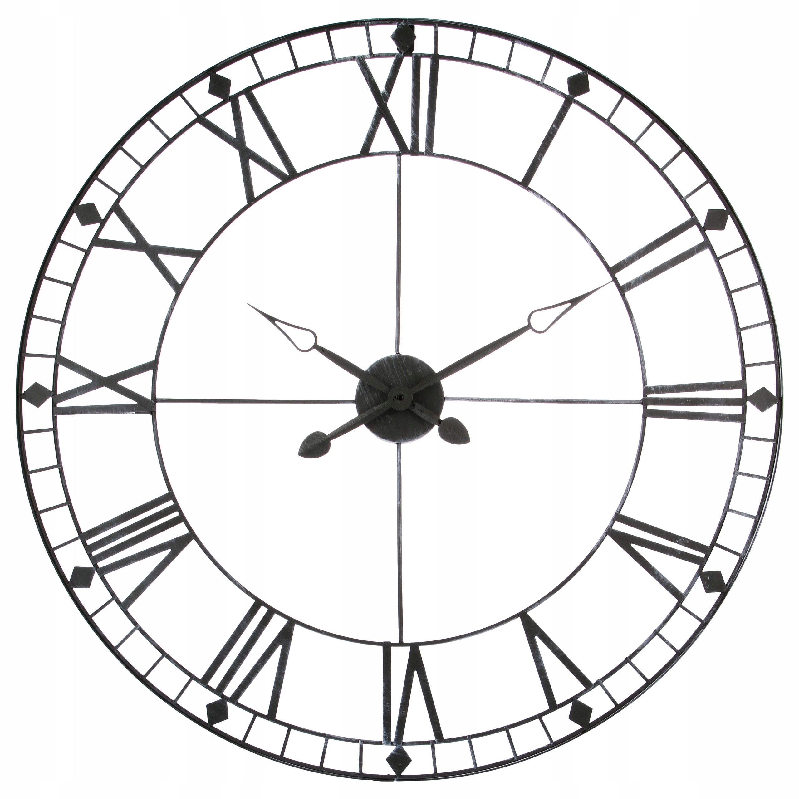 

Zegar Ścienny Metalowy Vintage Duży Śr 90 CM Szary