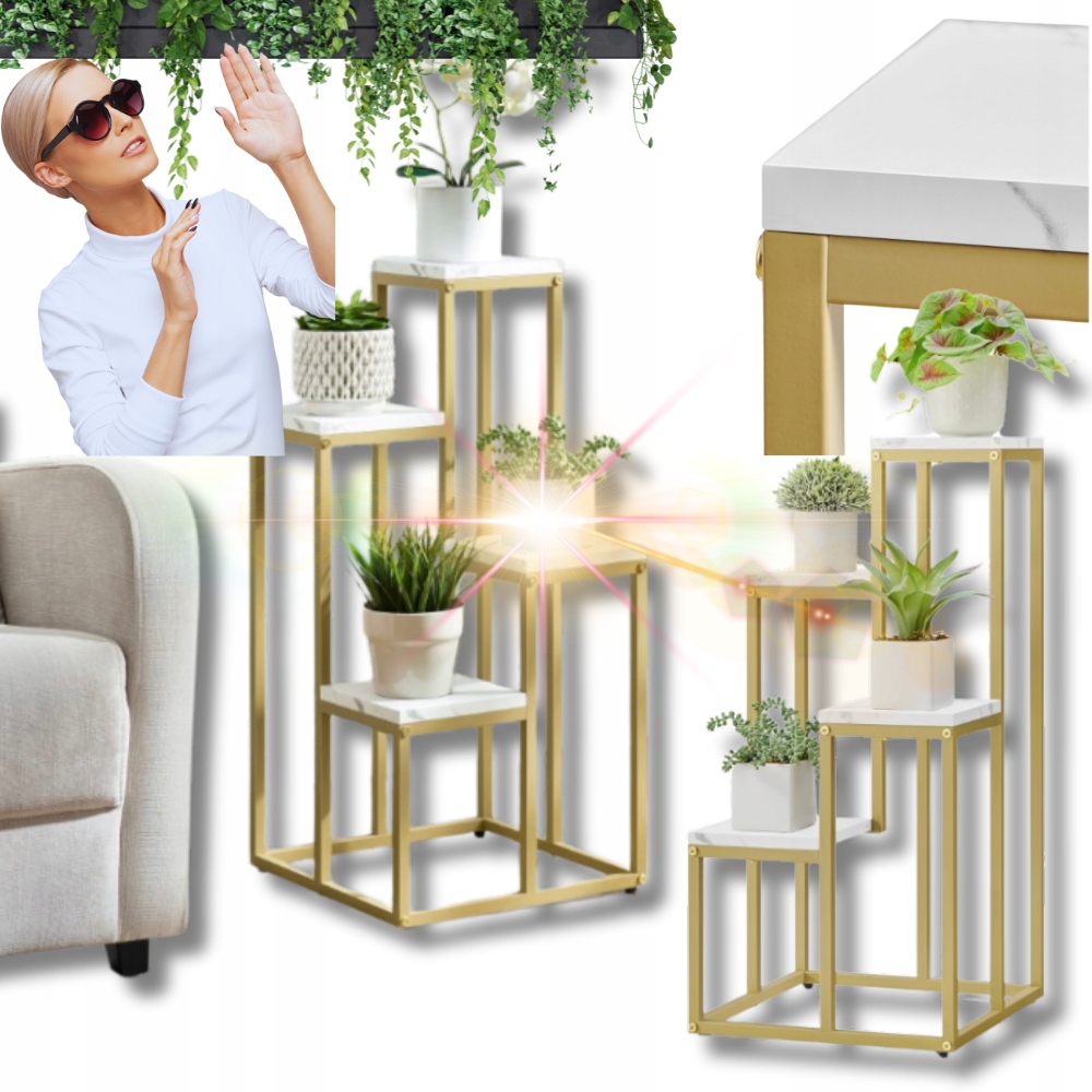 Držiak Na Kvetináč Regál Na Kvety Rastliny Stojan Na Police Organizér Na Kvety Loft