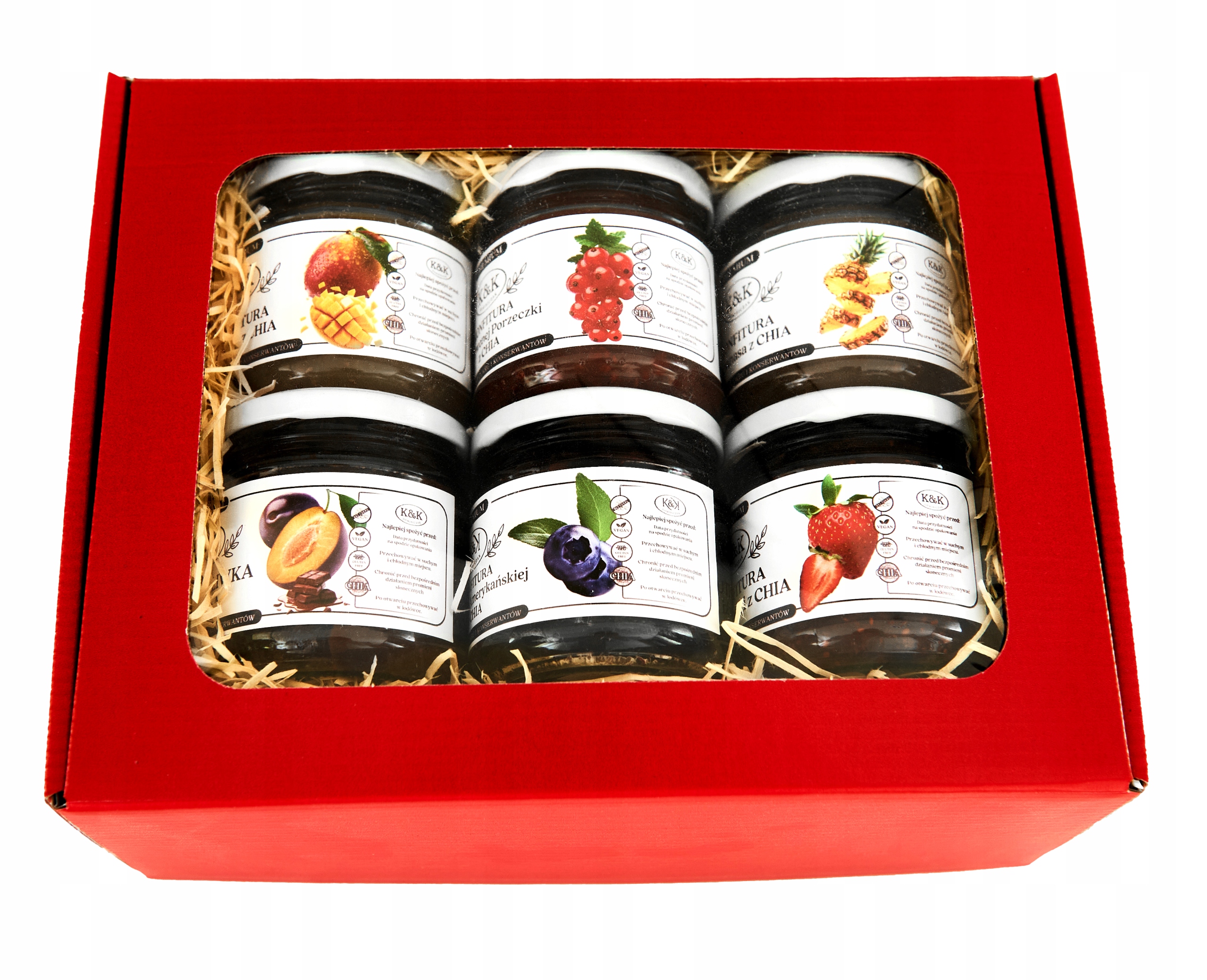 Levně Dárková Sada Premium Konfituty S Chia 6x200 ml Bez Přidaného Cukru