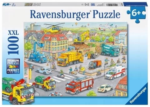 Puzzle 100 Pociąg w mieście XXL