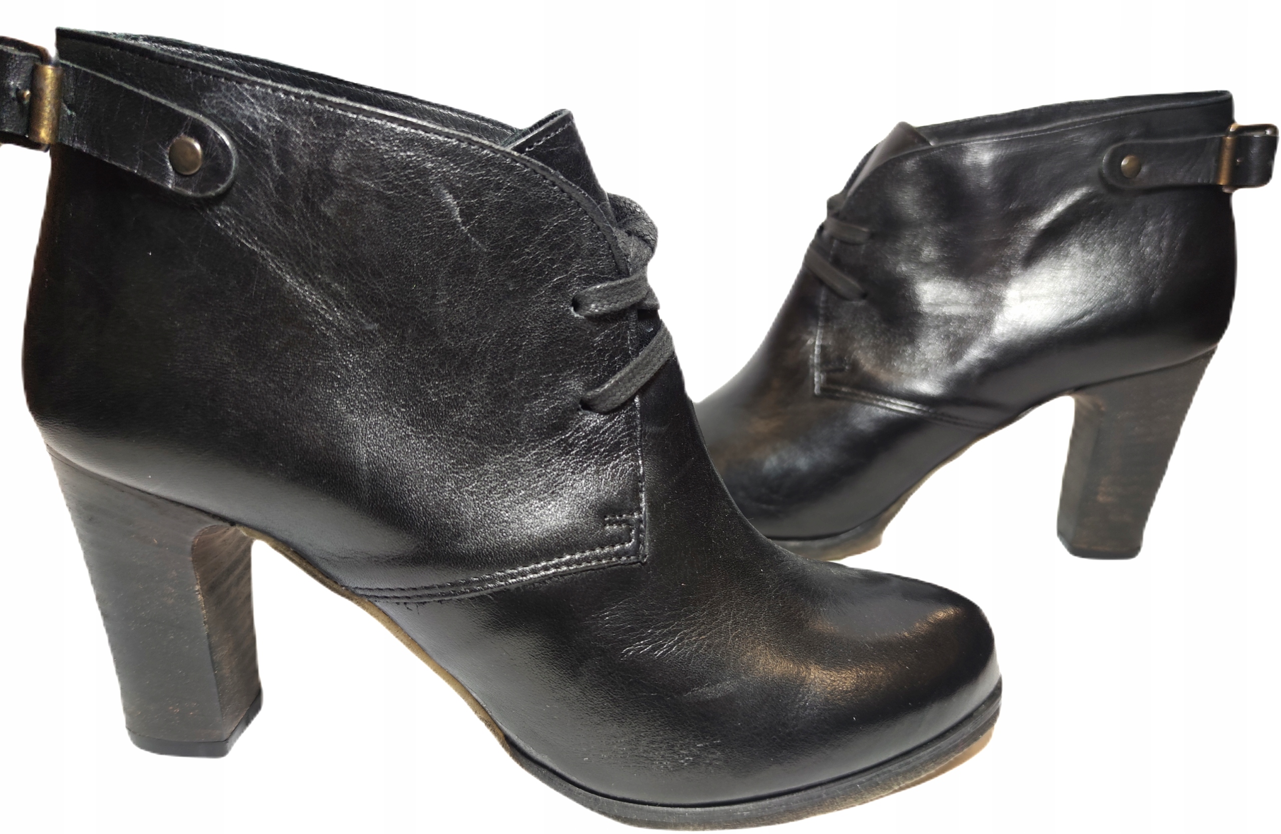 Kotníkové Boty Pohodlné šněrovací Venezia OL08 černé r40