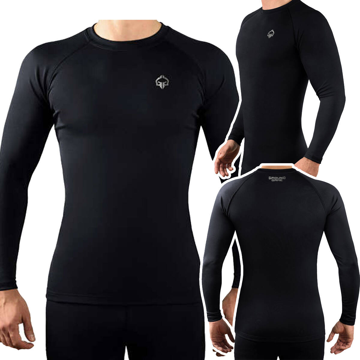 Rashguard z długmi rękawem męski Ground Game Essential Platinum r. L