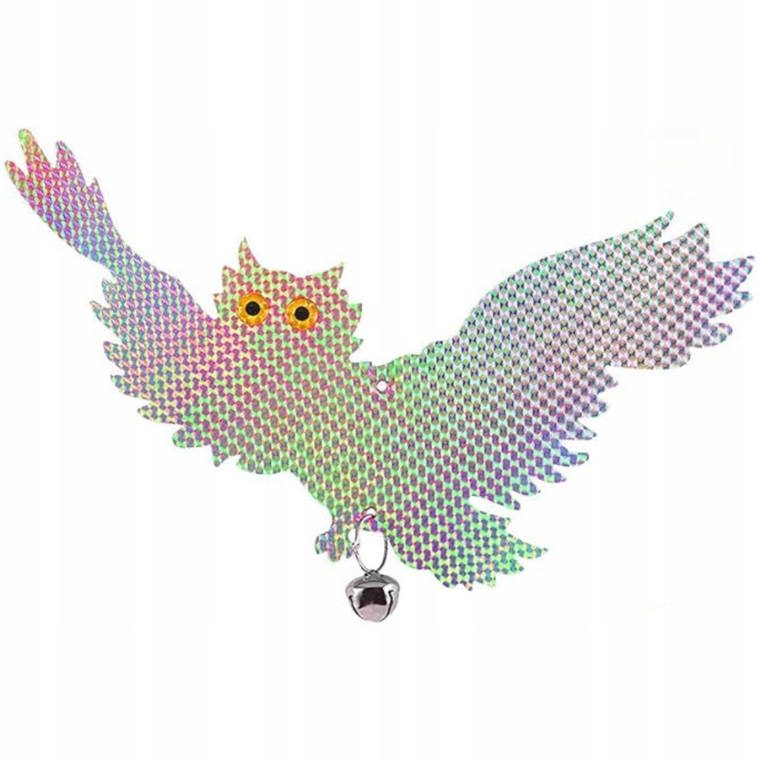 SOWA W LOCIE HOLOGRAM ODSTRASZACZ PTAKÓW GOŁĘBI SZPAKÓW ODBLASKOWY