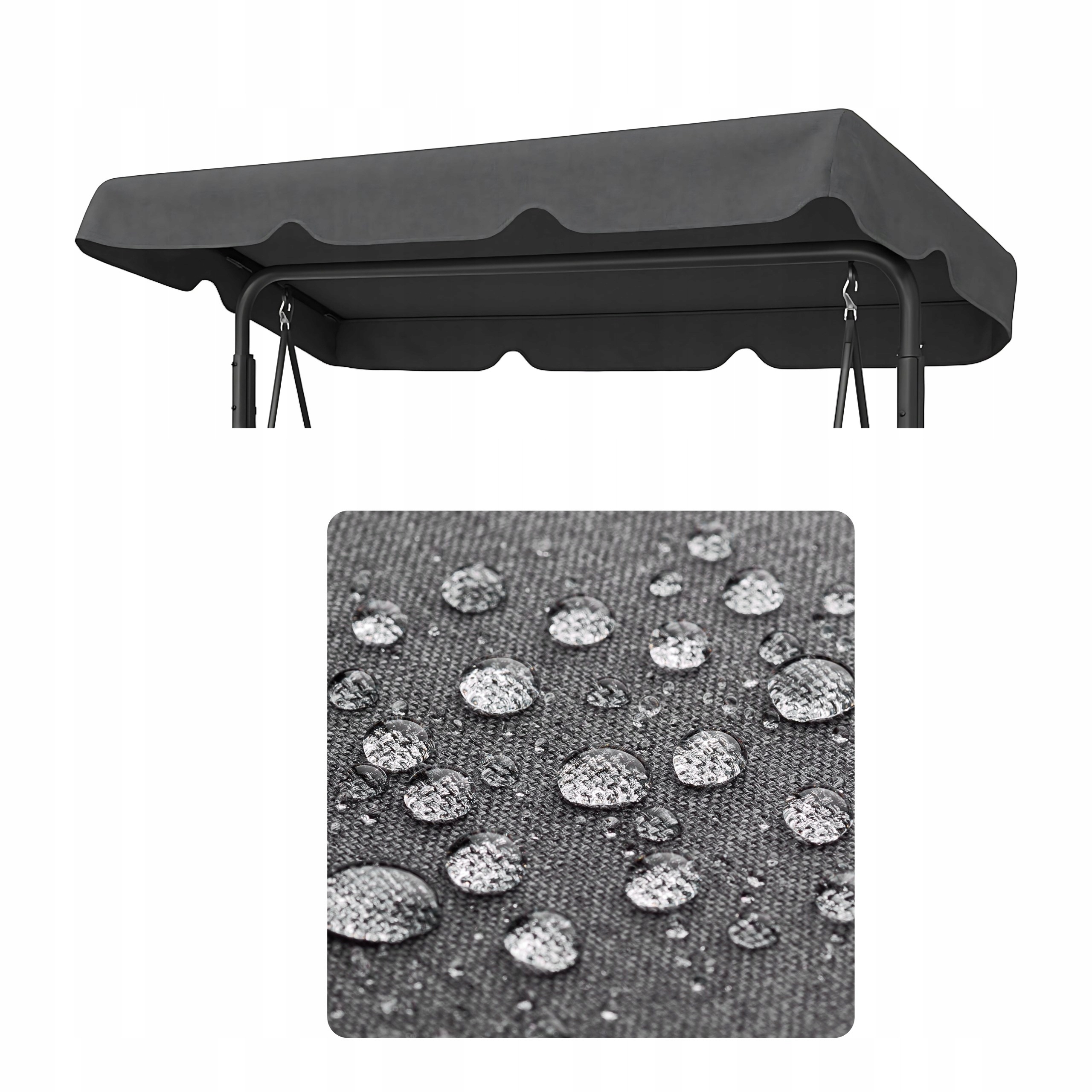 Daszek Na Huśtawkę Ogrodową Wodoodporny Zadaszenie huśtawki 118x214 cm