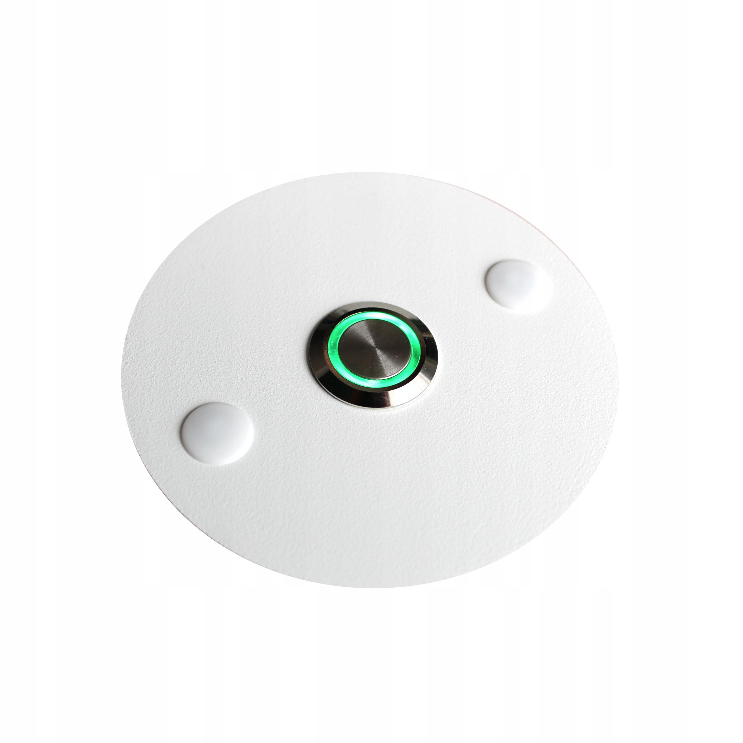 Tlačítko zvonku do interkomu Kovové Led 9/12/24/230V D8,5 kulatý bílé