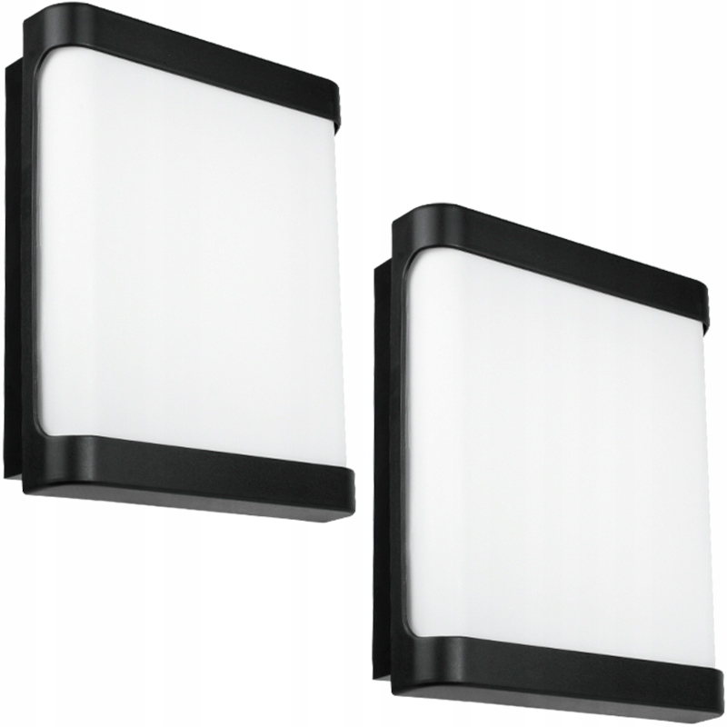 2x Czarna Ozdobna Lampa Led Ścienna Elewacyjna Zewnętrzna Na Balkon Taras