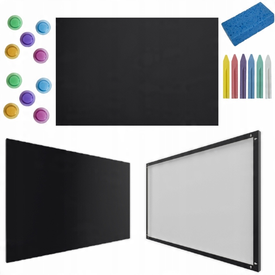 

Tablica Magnetyczna Kredowa Czarna 90x60 Gratisy