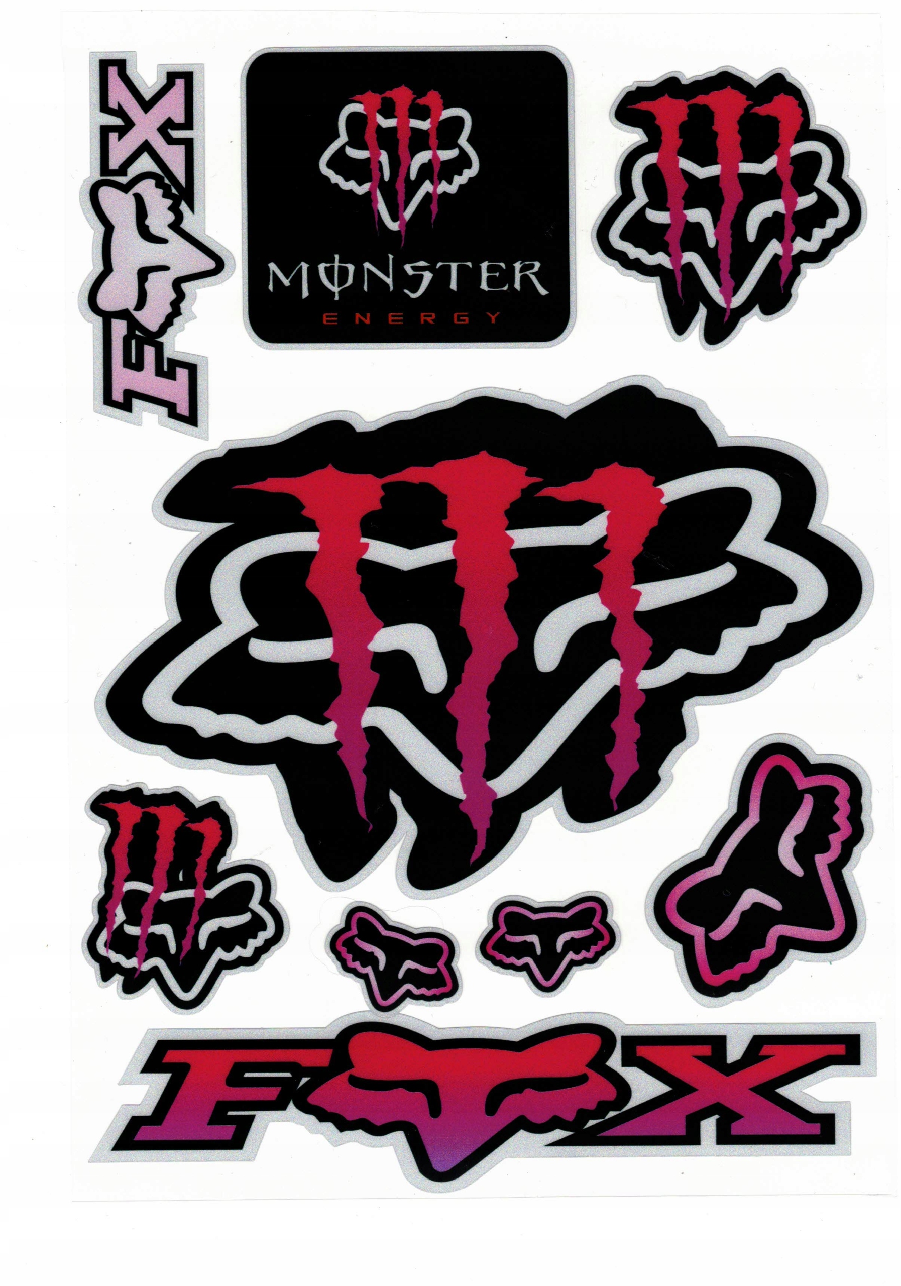 

Naklejki Na Kask Motor Motocykl Rower Fox Monster