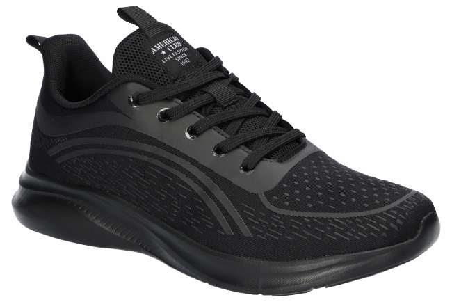 American Club HA66 Lehké A Pevné Adidasky Prodyšné Pánské Boty Černé 44