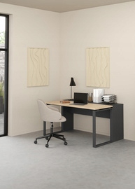 Biurko z przedłużeniem Sign 150 x 100 jackson hickory szary mat
