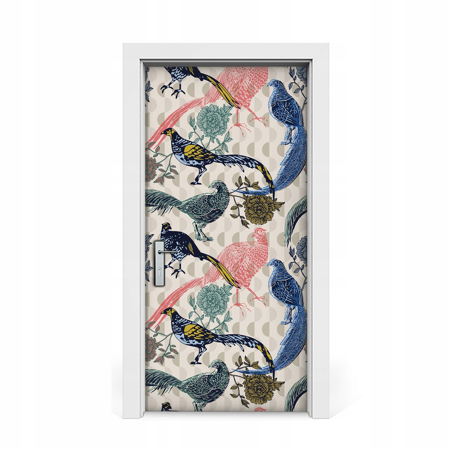 

Okleina naklejka drzwi Malowane przepiórki 95x205