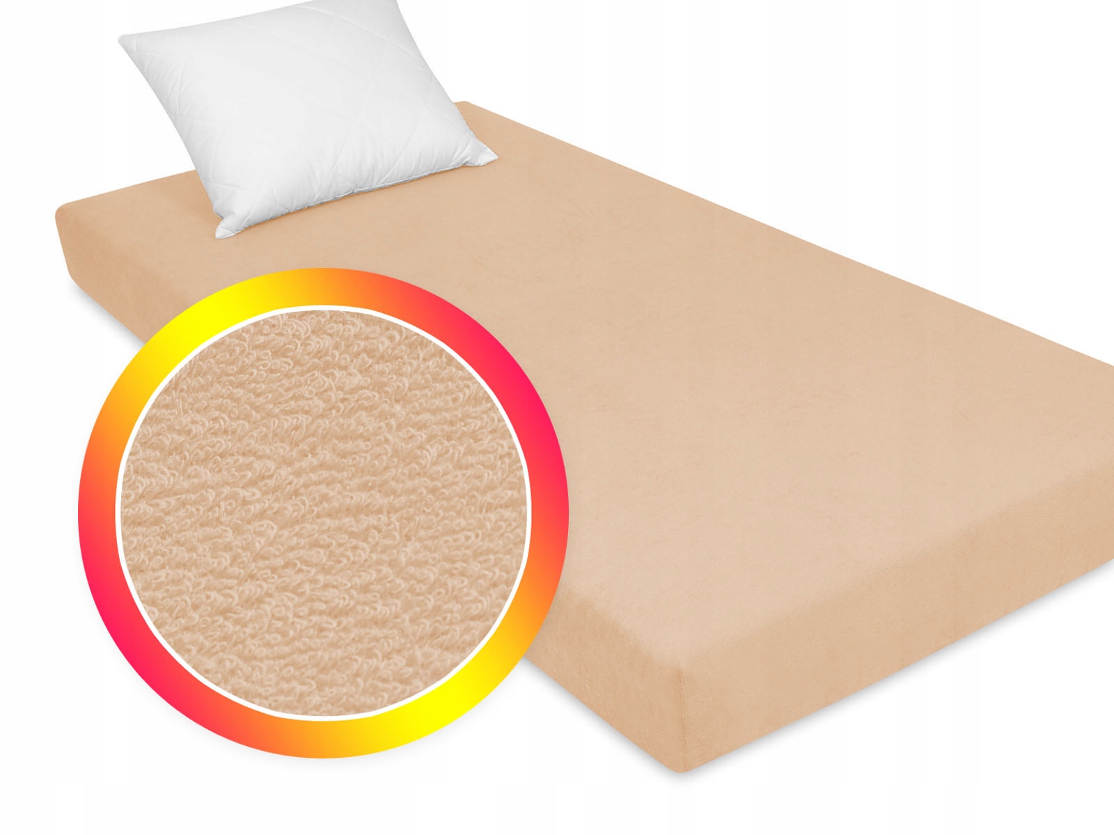 

Prześcieradło 90x200 cm frottowe dla dzieci beżowe