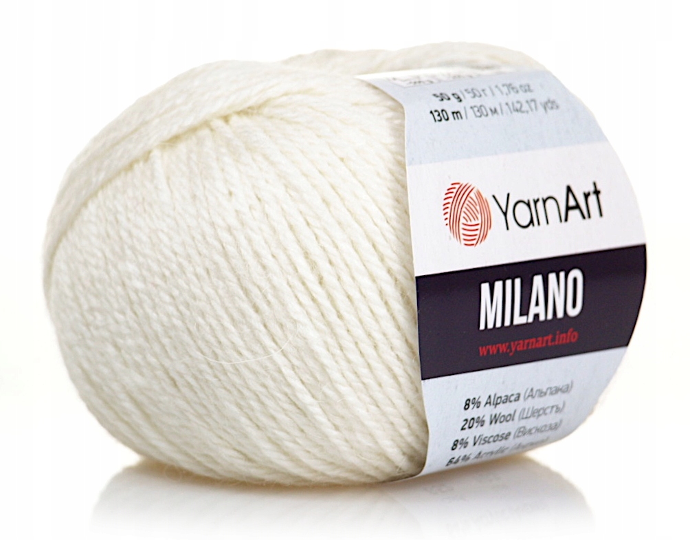 Włóczka Yarnart Milano Nr 852 Ecru