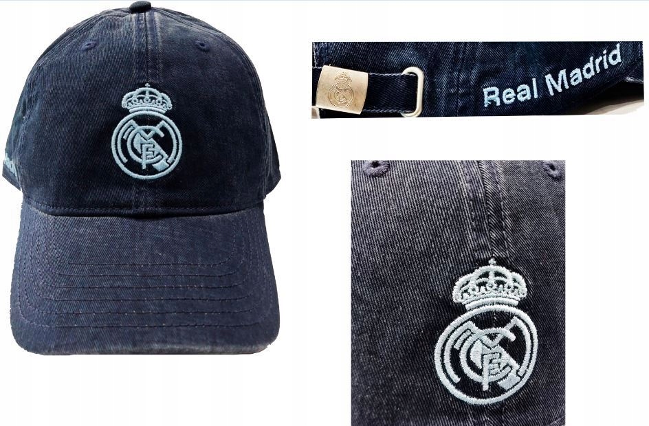 Real Madryt czapka z daszkiem dla dorosłych unisize 55-61 czarny jeans