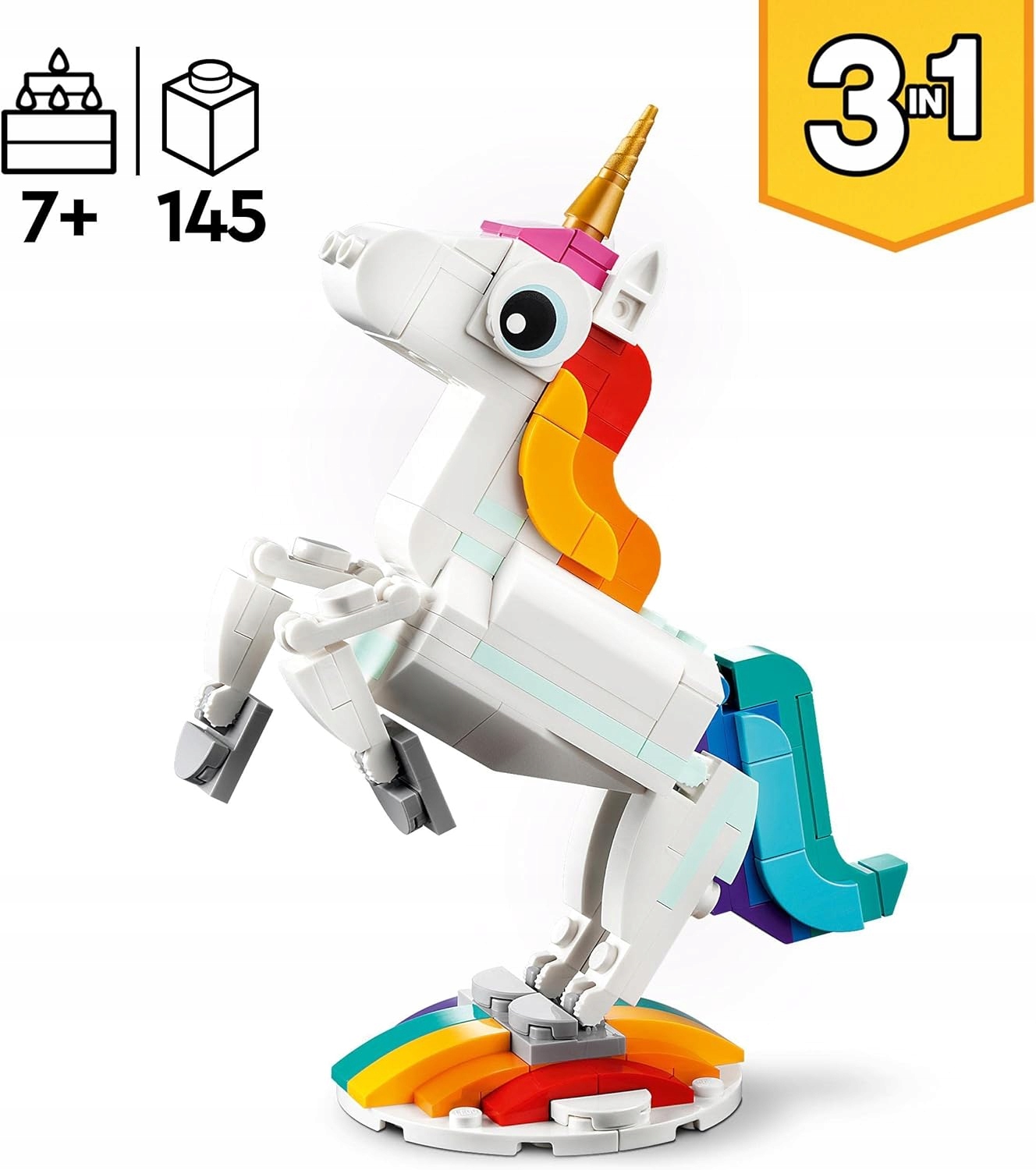 LEGO 31140 CREATOR 3W1 JEDNOROŻEC KOŃ DLA DZIECKA Numer produktu 3114000
