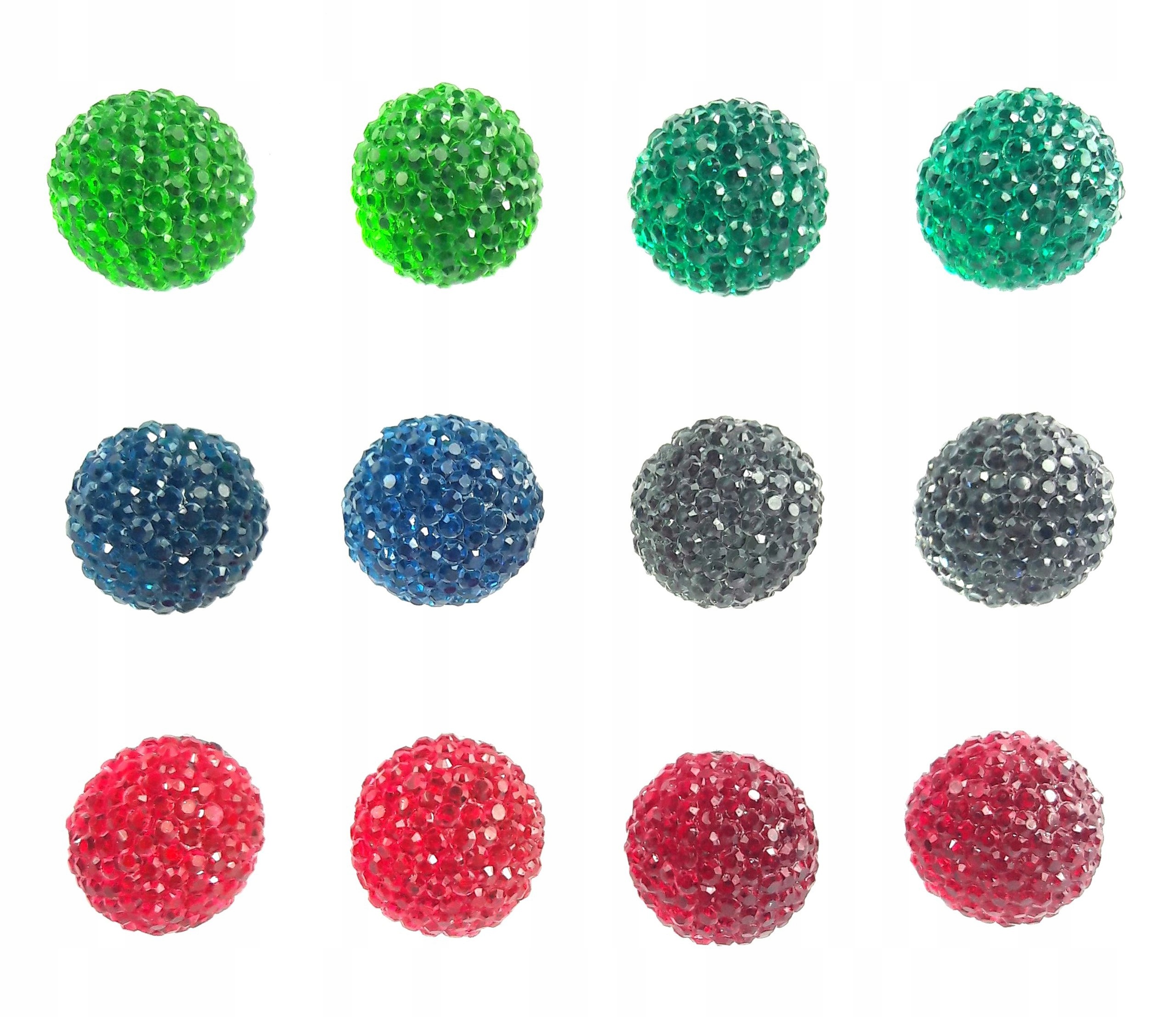 

Zestaw kolczyków 6 par kule kryształkowe kula ball