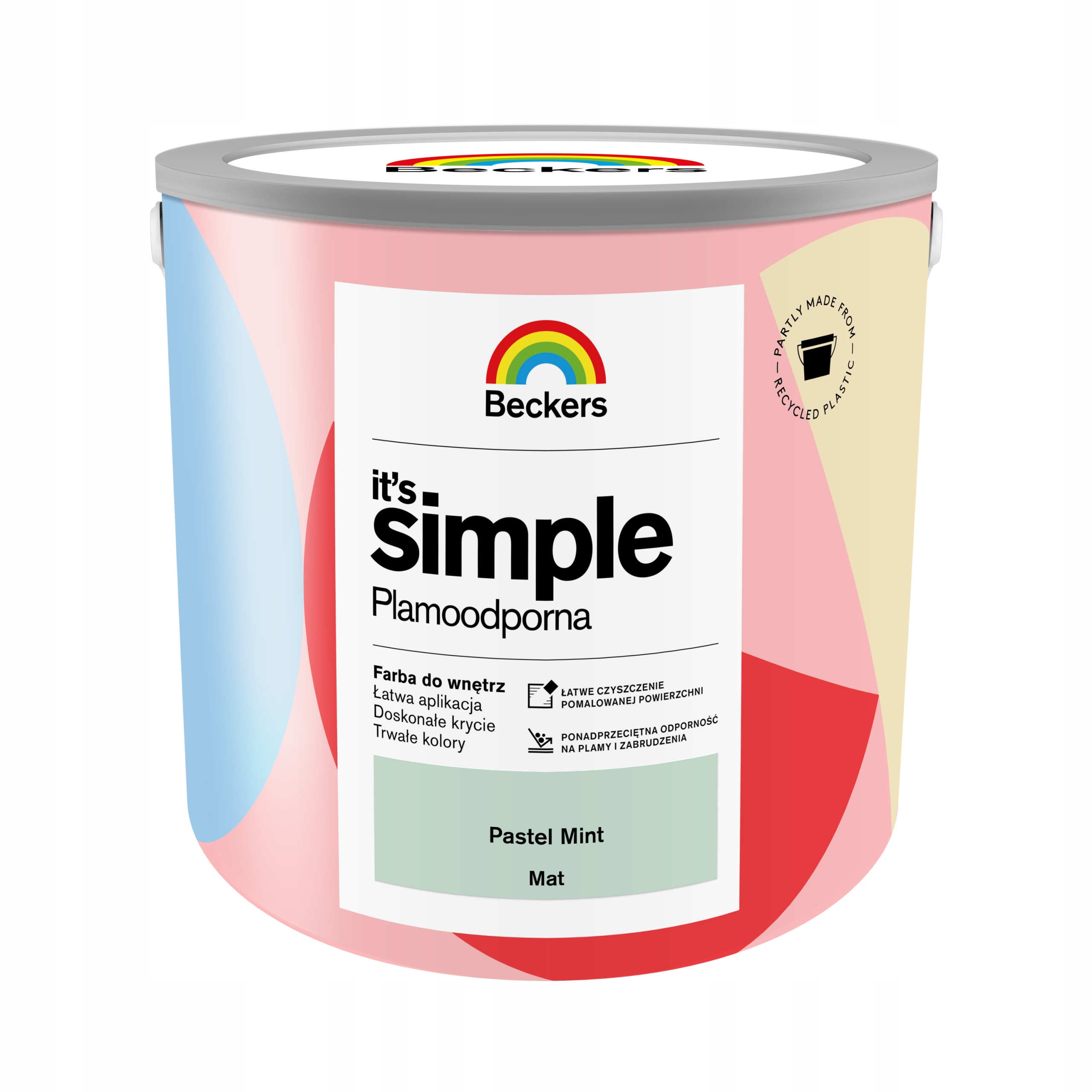 Farba plamoodporna It's Simple Pastel Mint 2,5l Beckers