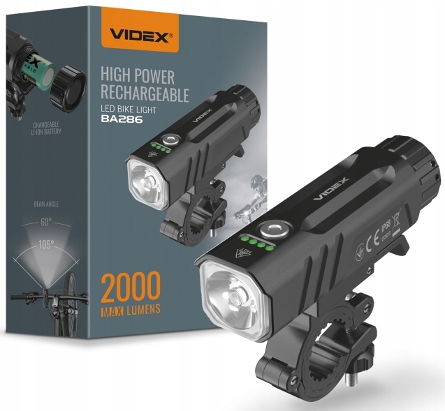 Przednia latarka rowerowa Videx Led Tir Bike Light VLF-BA286 20W 2000lm