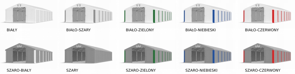 Namiot Przemysłowy 4x12m Magazynowy DAS 620 WP Długość 12 m