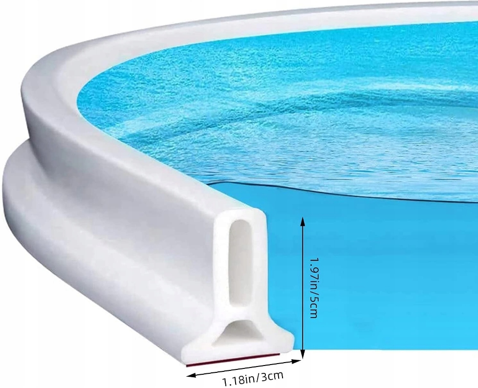 TAŚMA USZCZELNIAJĄCA SILIKONOW PRÓG DO ŁAZIENKA 1M Kolor biały