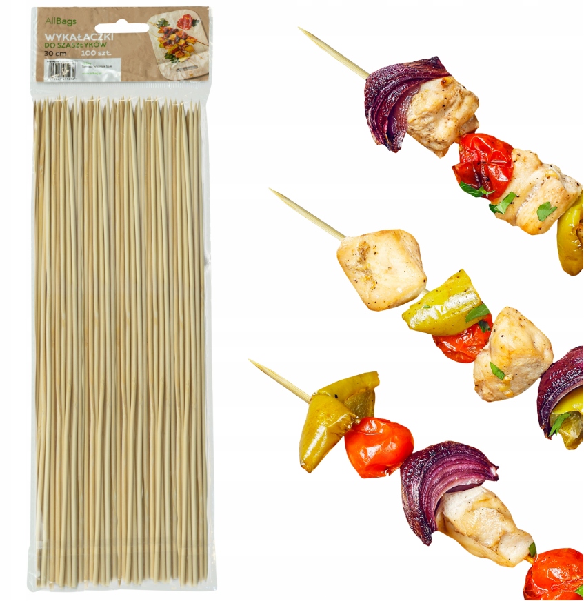 WYKAŁACZKI PATYCZKI DO SZASZŁYKÓW SZPIKULCE 100SZT