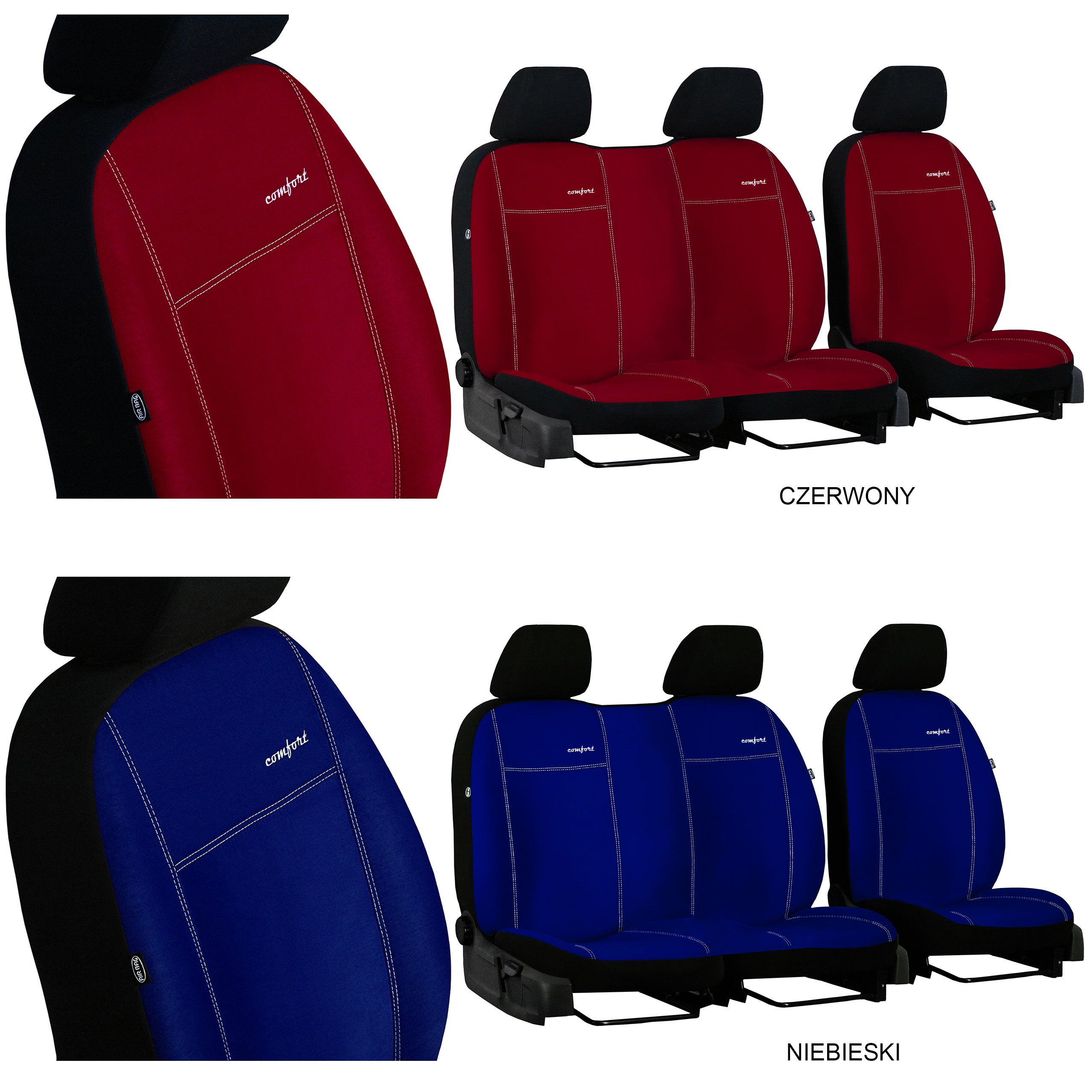 POKROWCE MIAROWE ALICANTE IVECO DAILY 6 FL 2+1 Kolor beżowy brązowy czarny czerwony niebieski szary zielony inny