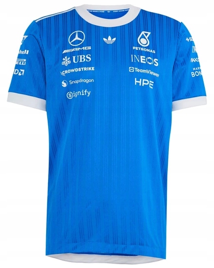 Tričko Mercedes-AMG Petronas F1 adidas 2026 Blue Wonder Authentic r.XL