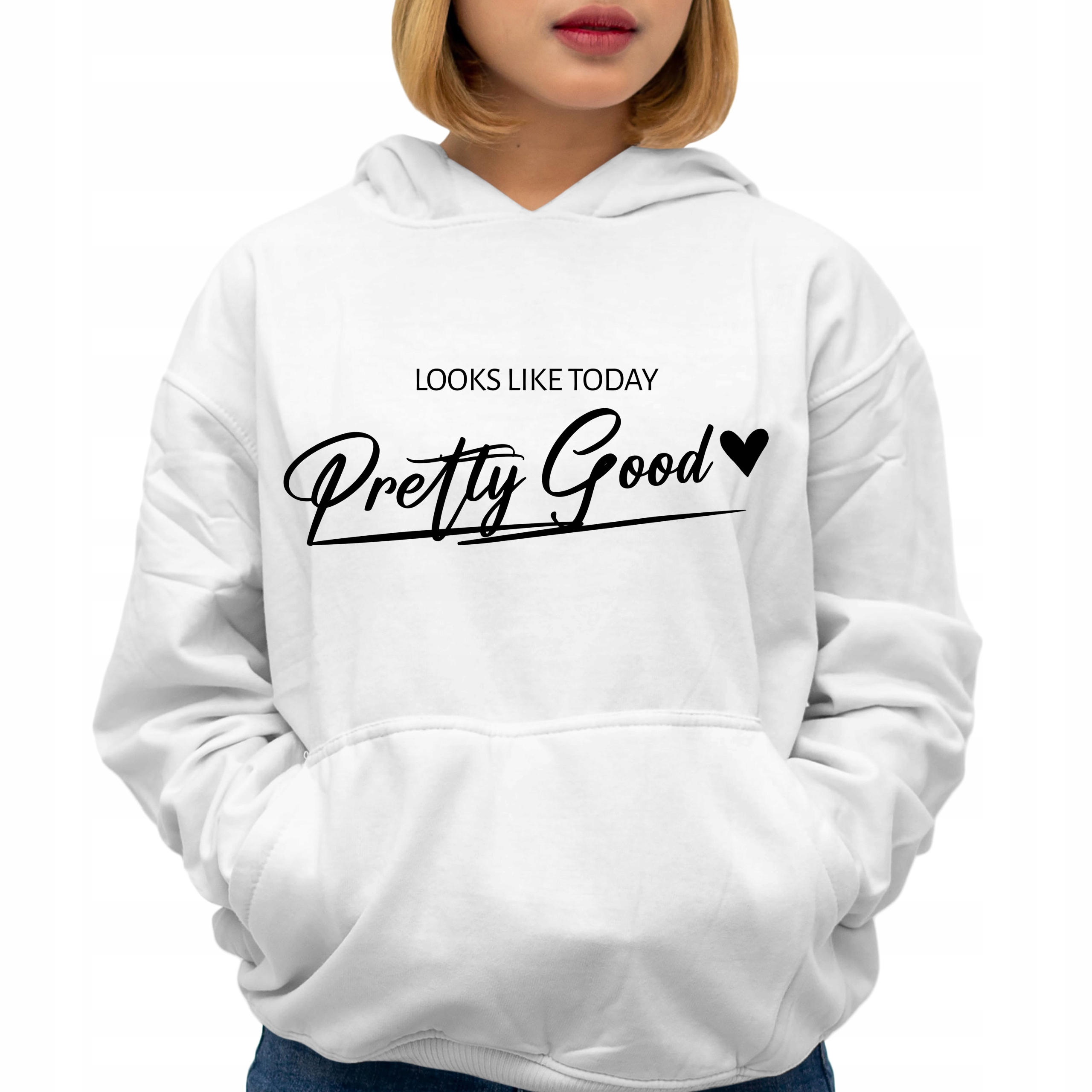 Mikina s vanilkovou Kapuce Looks Pretty Good jako Dárek Vzory Vel S