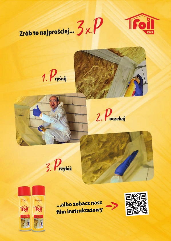 Klej do Folii Paroizolacyjnej i Membran w SPRAYu 500ml Typ inny klej