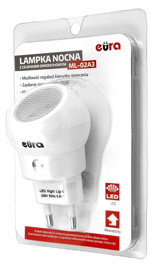

Lampka Led Nocna do gniazdka czujnik zmierzchu