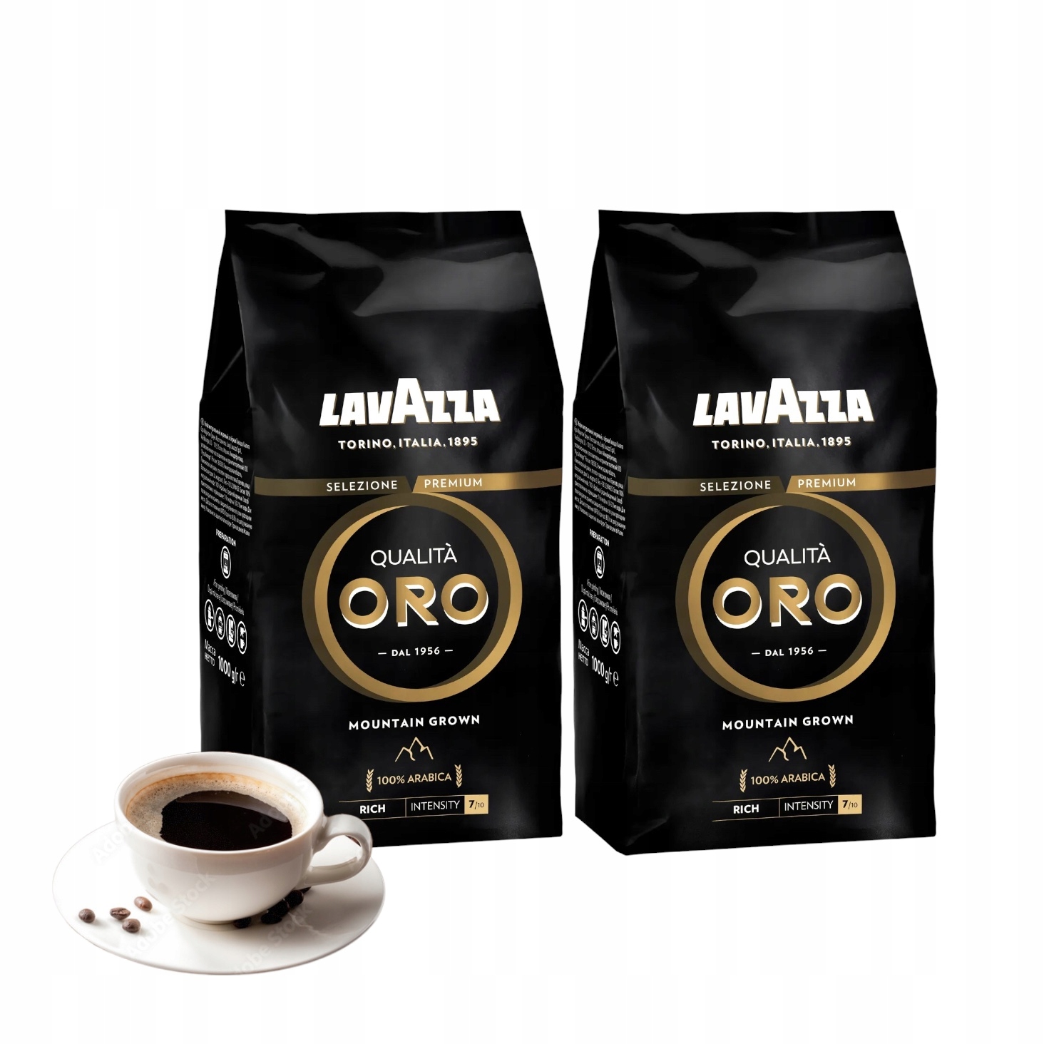 Levně Káva Lavazza zrnková Qualità Oro Mountain Grown 2x 1 kg 2x 1000 g