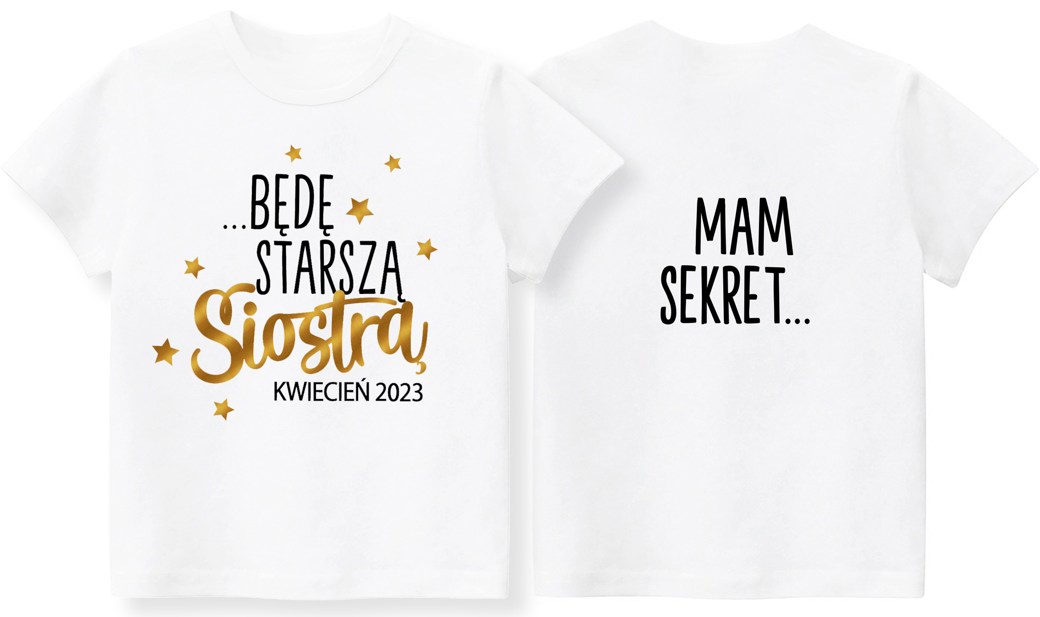 

Koszulka Mam sekret Będę starszą siostrą r. 164