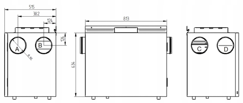 Rekuperator Wanas 415H HI-TECH Klasa efektywności energetycznej A