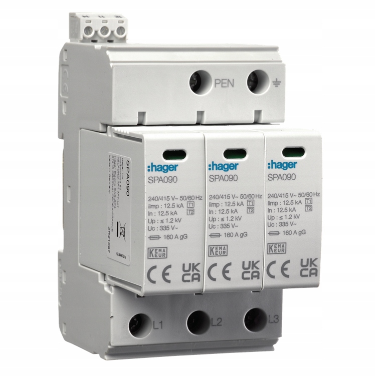 Hager SPA930 3P Ogranicznik przepięć 3P T1+T2