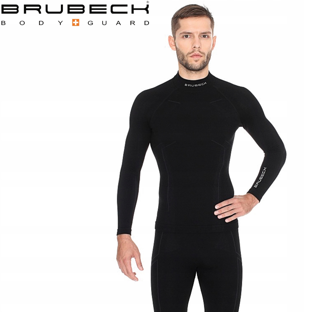 Bielizna termoaktywna męska Bluza Extreme Wool Brubeck Czarna MERINO XXL Marka Brubeck