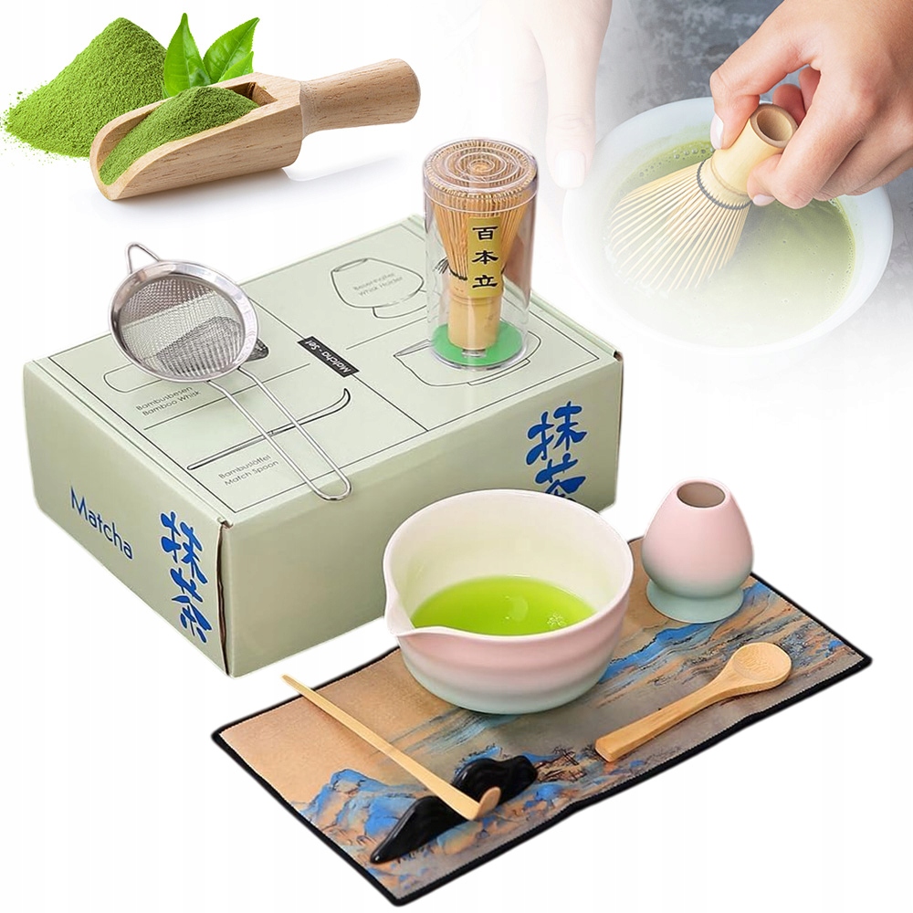 Sada příslušenství pro přípravu čaje Matcha Matchawan Šálek Metla 8 El