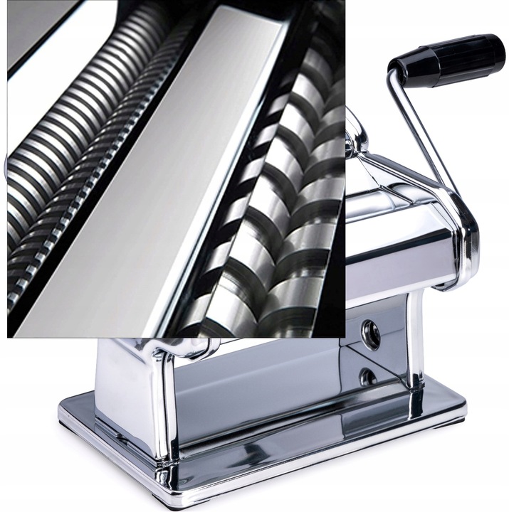 MASZYNKA DO MAKARONU CIASTA FORMA DO PIEROGÓW LASAGNE 3w1 Kolor srebrny