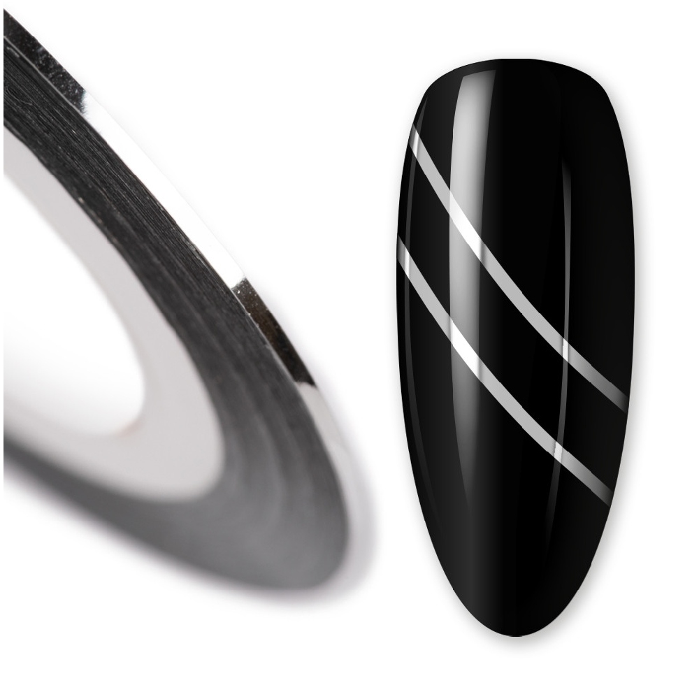 Nitka tasiemka do zdobień krążek silver srebrna