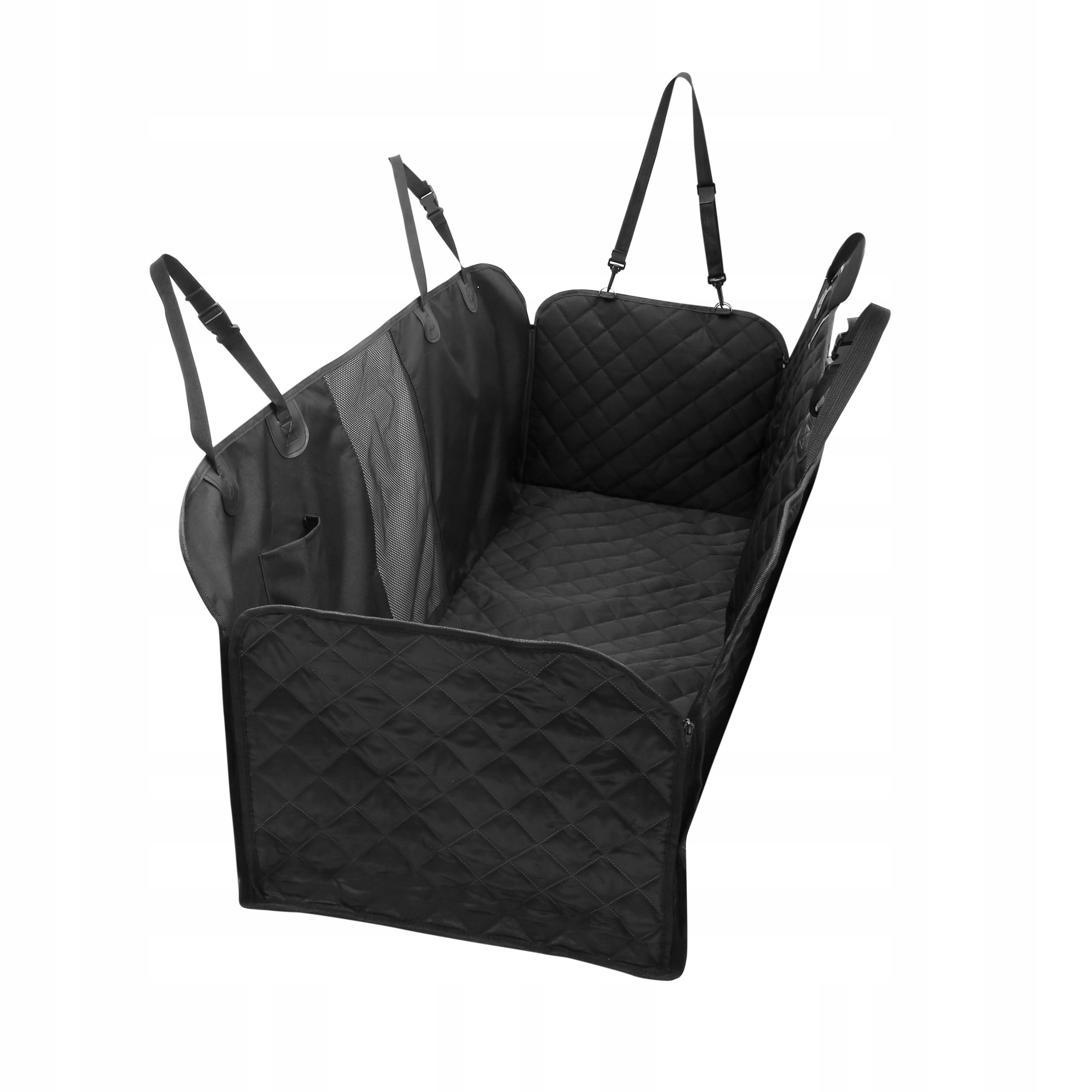 POKROWIEC NA SIEDZENIE do samochodu MATA DLA PSA Cechy dodatkowe gotowe otwory na pasy kieszenie