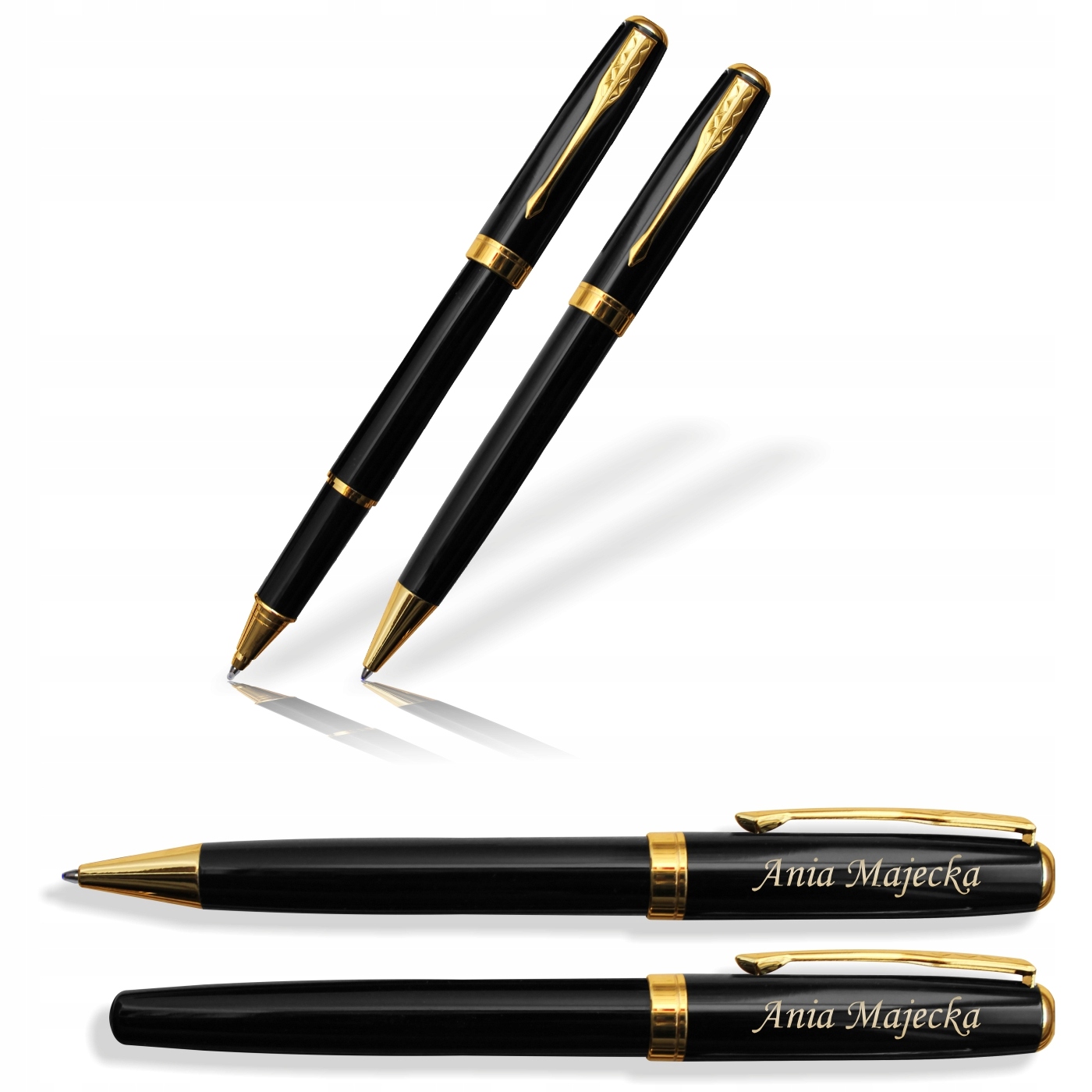 Długopis Roller zestaw dla NAUCZYCIELA, ABSOLWENTA - DEDYKACJA GRAWER ZX5C Kod producenta Z-65J WINDSOR czarny