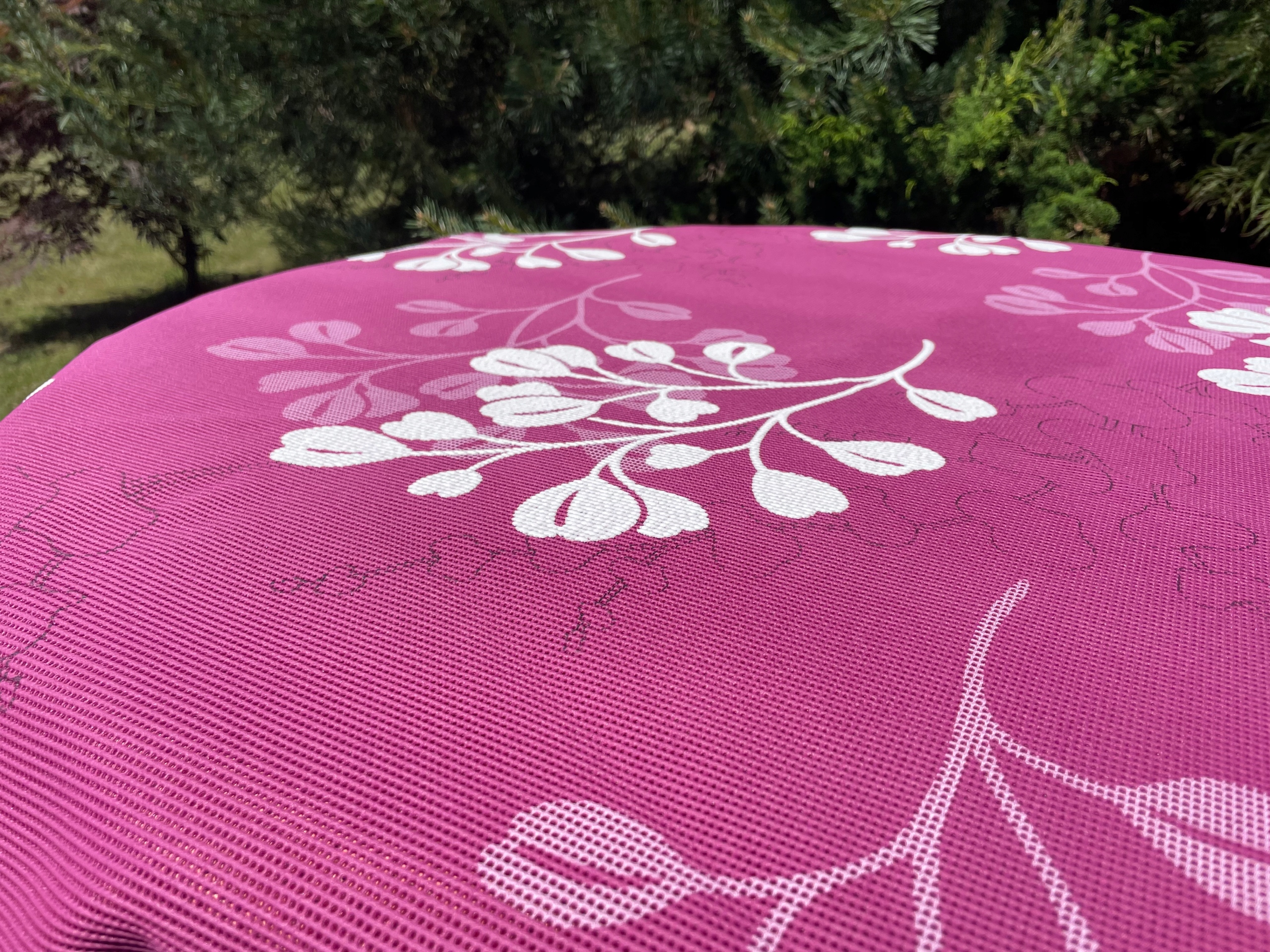 

Obrus ogrodowy Capri 130x160 różowo-biała gałązka