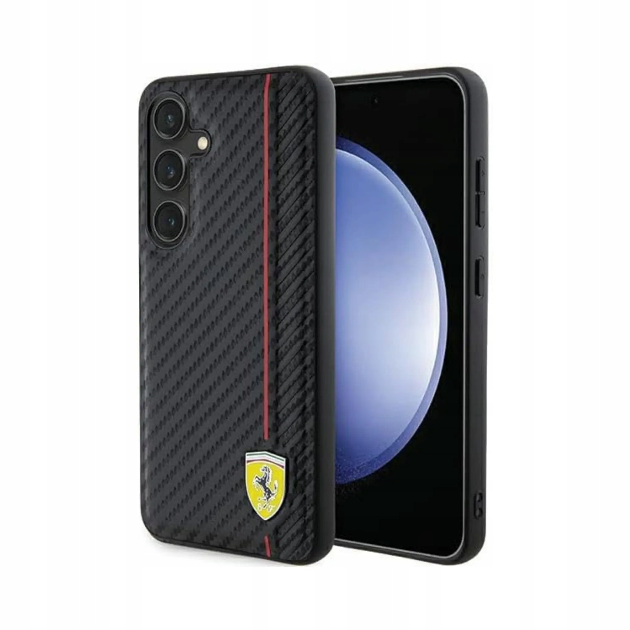 Etui Ferrari Carbon Line, czarne Galaxy S24+